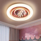 Aria Plafonnier Astaunaute Moderne, Métal/Acrylique, Bleu/Rose, Salon - Neutralighting