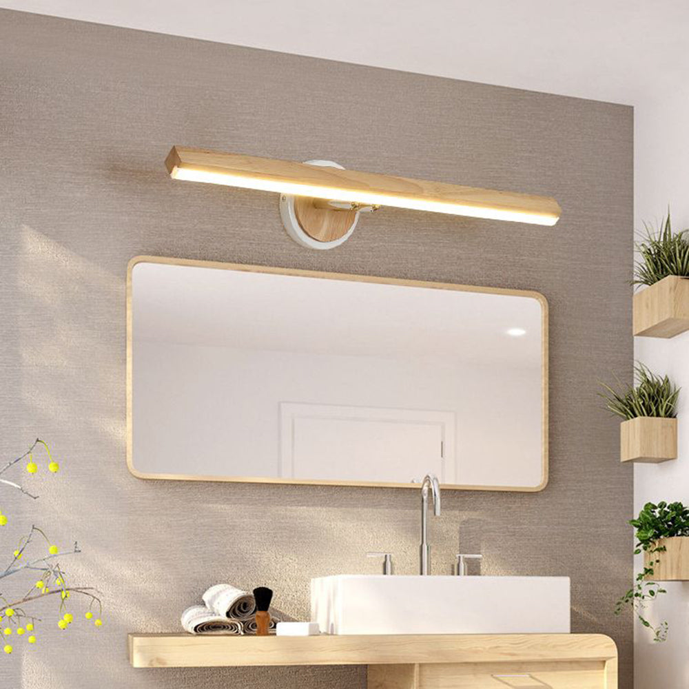 Muto Design LED Applique Murale à Miroir Rectangulaire Moderne Bois Salle de Bain/Chambre - Neutralighting