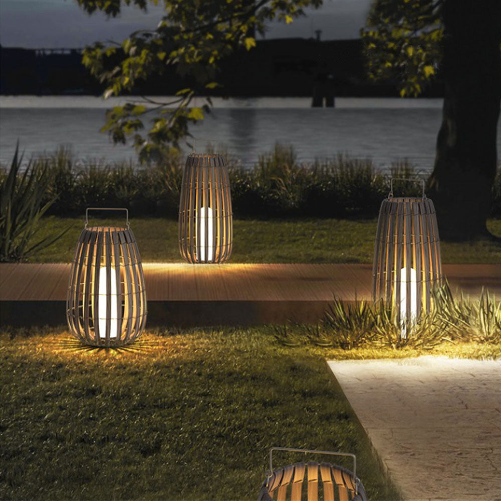 Ray Lampadaire Cylindre Vintage, Bois, Bois, Allée - Neutralighting