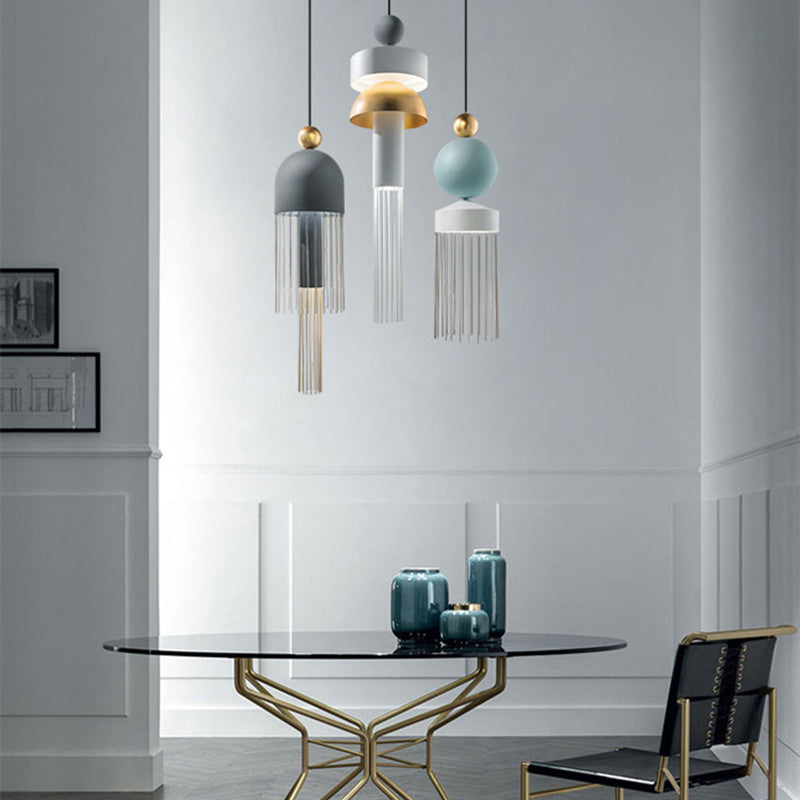 Valentina Suspension Irrégulière Géométrique, Metal, Bleu/Gris, Salon - Neutralighting