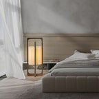 Muto Lampadaire Rectangulaire Moderne, Bois/Tissu, Bois, Salon - Neutralighting