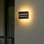 Ray Applique Murale d'Extérieur Rectangulaire, Métal, Noir, Allée/Cour - Neutralighting