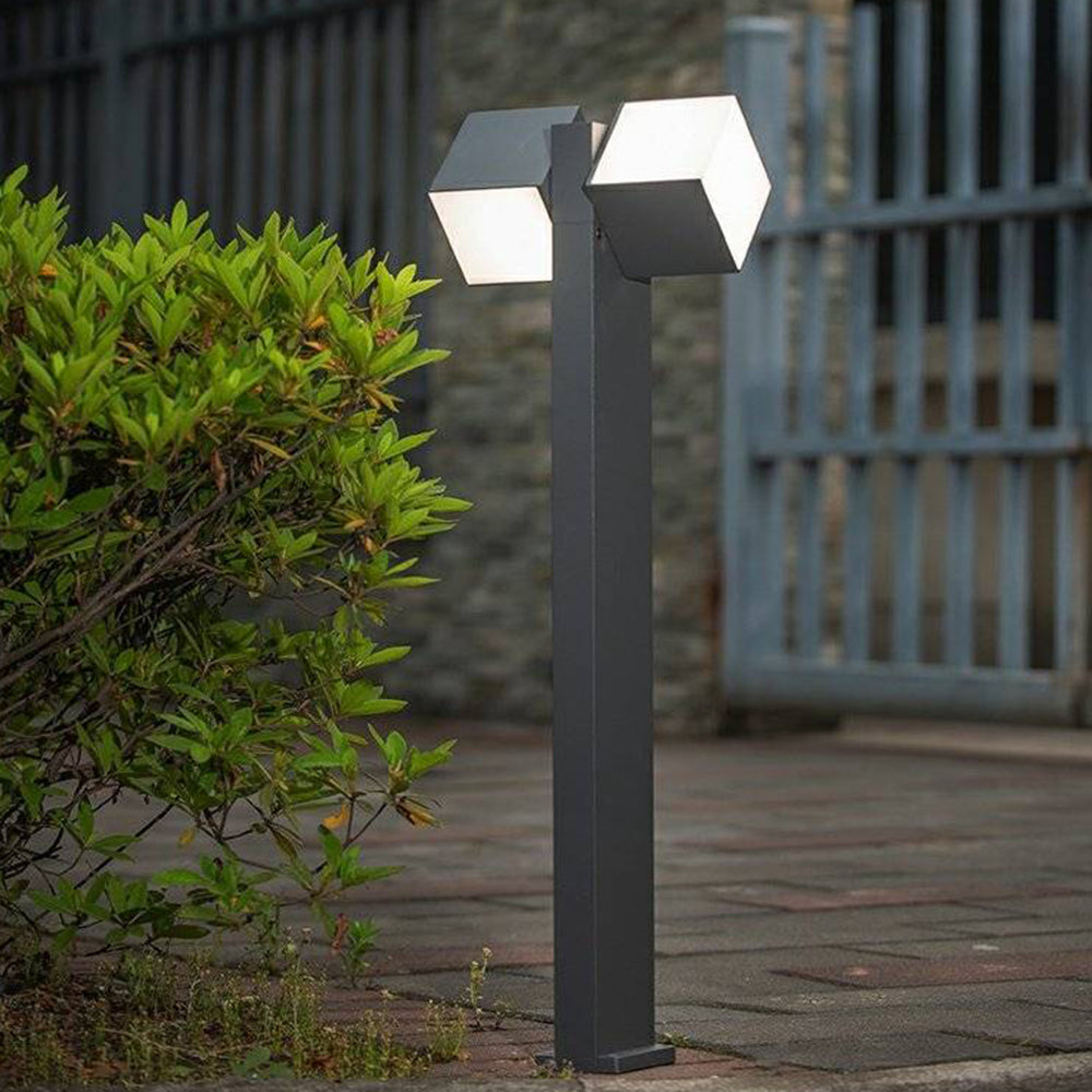 Ray Borne Extérieure Pivotante Moderne, Métal, Noir, Allée - Neutralighting