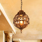 Silva Sphère Vintage LED Suspension Noir Bronze Métal Verre Salon Chambre à coucher - Neutralighting