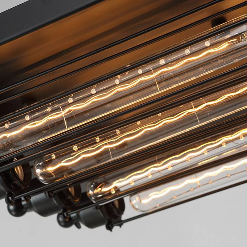 Silva Plafonnier Tube/Multi Vintage, Métal, Noir, Salon - Neutralighting