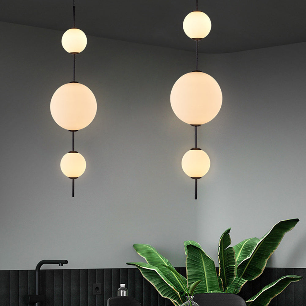 Valentina Luminaires Suspensions Bulle Moderne Simple Métal/Verre Noir Salon/Chambre à Coucher - Neutralighting