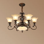 Arisha Rétro Fleur Suspension Métal Verre Salon Chambre à Coucher - Neutralighting