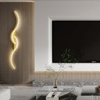 Lumor Applique Murale Vague Design Moderne Noir/Or Salon - Neutralighting