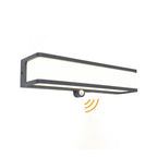 Ray Applique Minimaliste Rectangulaire Moderne, Câble/Solaire, Acrylique, Noir/Blanc, Jardin - Neutralighting