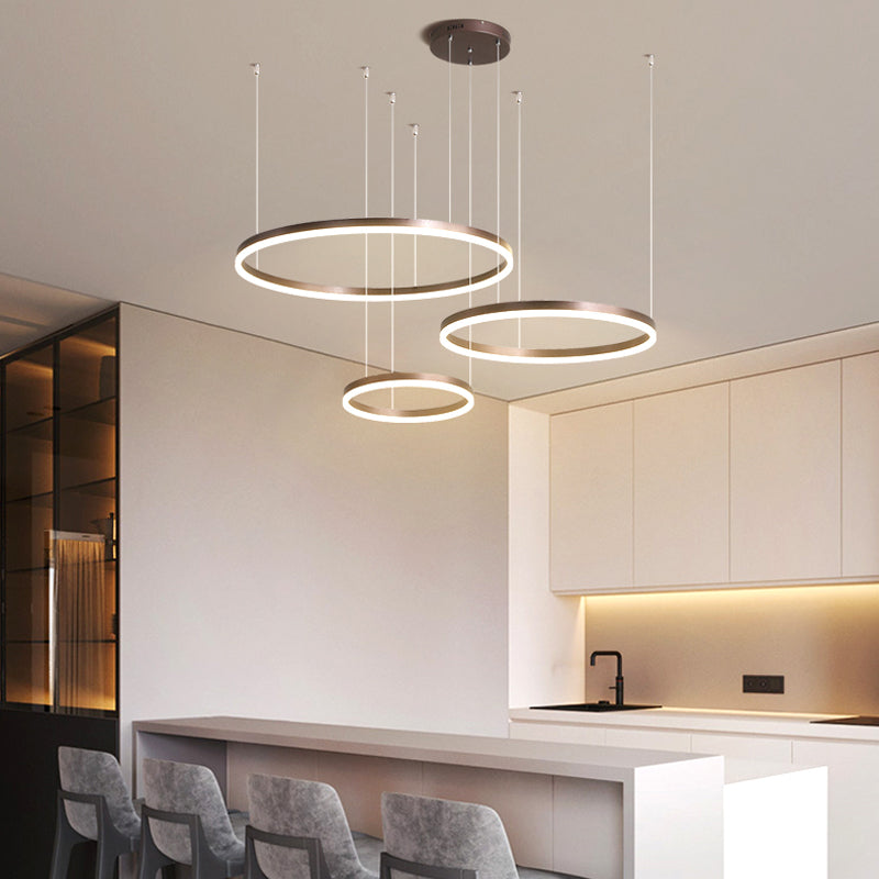 Remi Suspension Anneau Moderne Métal Noir/Doré/Café Salon - Neutralighting