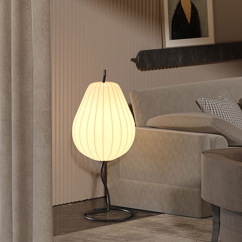 Ritta Lampadaire Poire Moderne, Métal/Tissu, Beige, Salon - Neutralighting