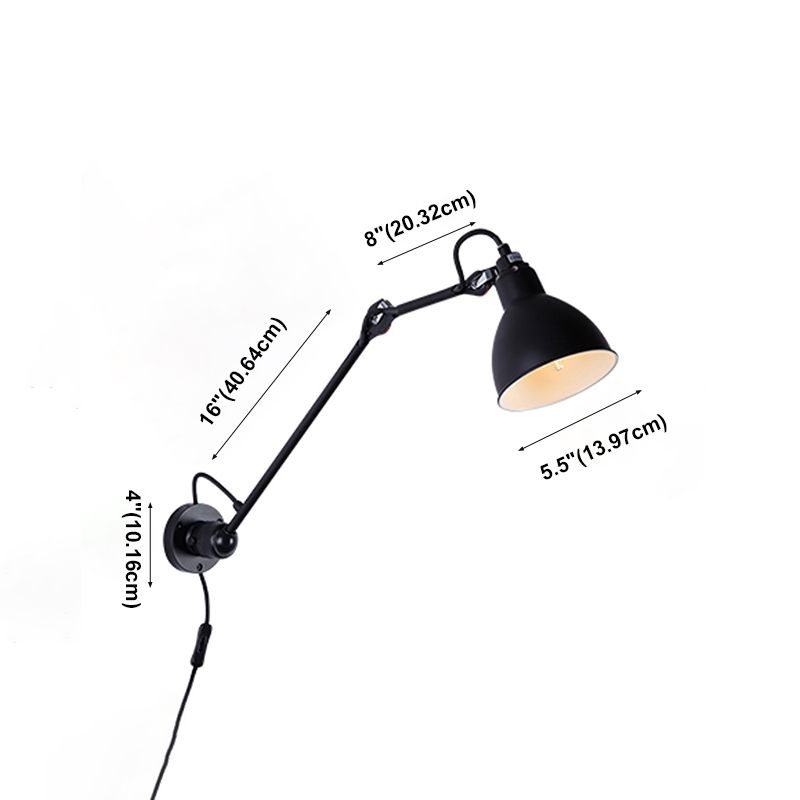 Epoch Applique Murale Réglable Minimaliste, Métal, Noir, Bureau - Neutralighting