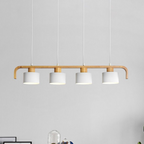 Valentina Moderne Luminaires Suspensions Cylindre Nordique Bambou Blanc/Vert/Gris Chambre à Coucher - Neutralighting