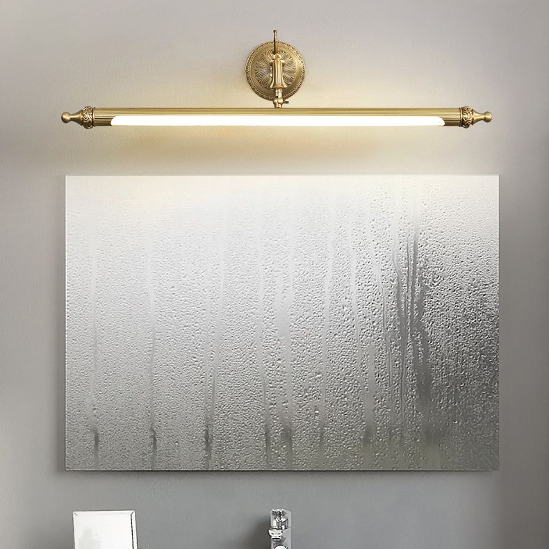 Ray Moderne LED Applique Murale à Miroir Vintage Métal/Acrylique Or Salle de Bain - Neutralighting