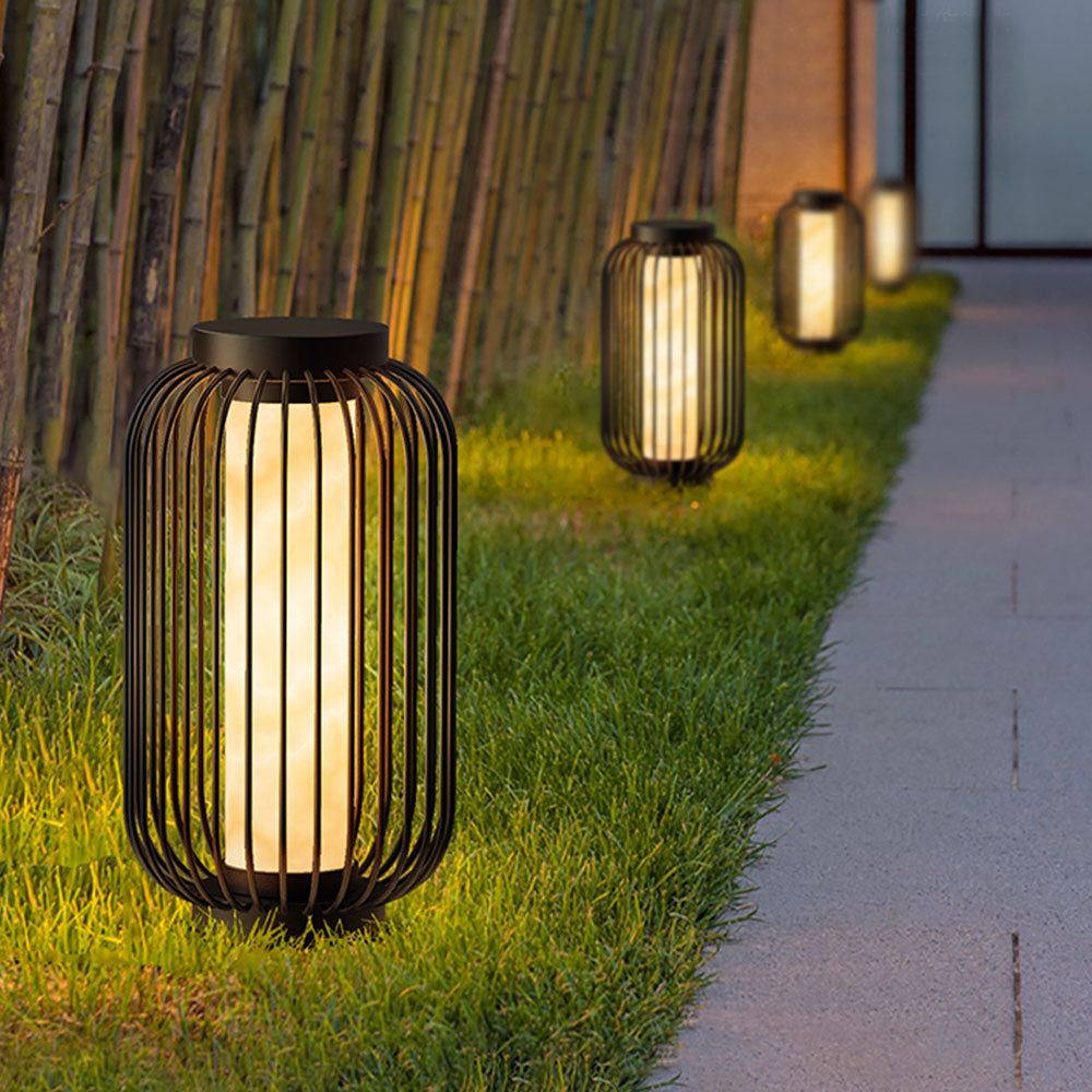 Ray Lampadaire Solaire Cylindre Moderne, Métal, Noir, Allée - Neutralighting