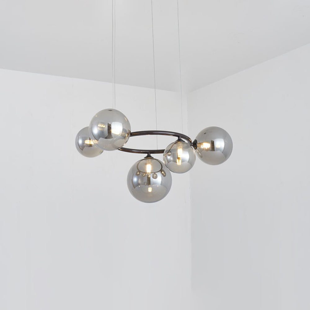 Valentina Luminaires Suspensions Anneau Moderne Métal/Verre Noir/Blanc/Gris/Doré Chambre à Coucher - Neutralighting