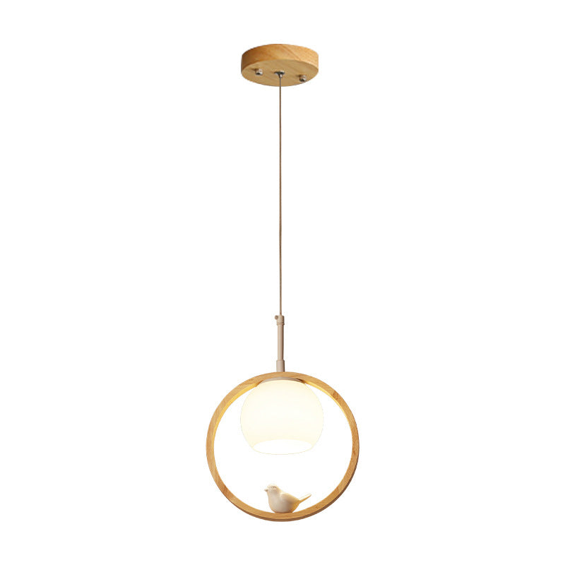 Alixor Suspension Rond Nordique. Bois/Métal. Bois. Chambre - Neutralighting