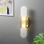 Arisha Applique Murale Marbre/Metal Moderne, Noir/Or, Cour - Neutralighting