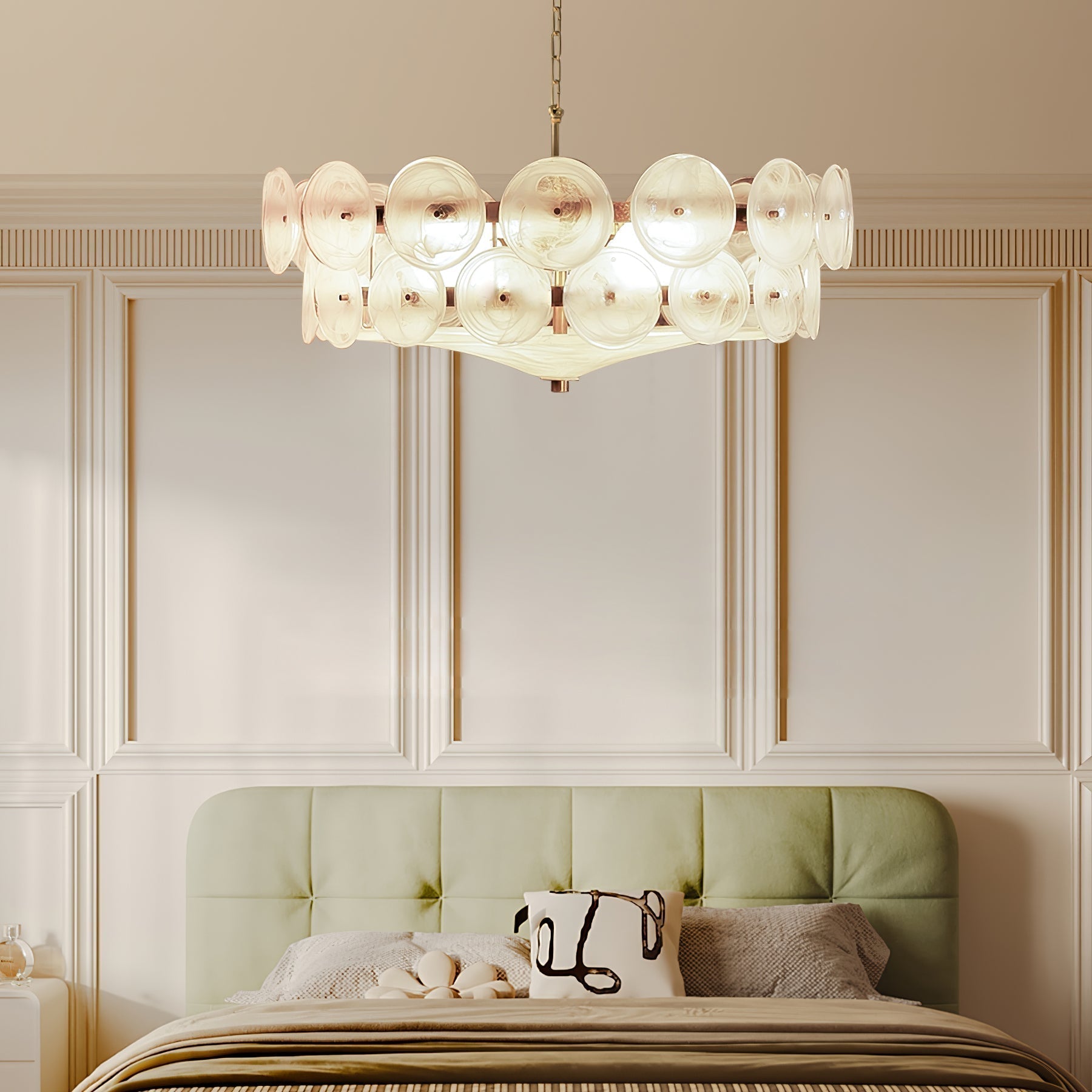 Aurora Chandelier Disque Verre Murano Vintage - Neutralighting