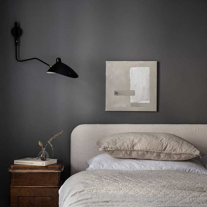 Arisha Simple LED Applique Murale Linéaire Industrielle 1/2 Lumières Métal Noir Salon/Chambre à Coucher - Neutralighting