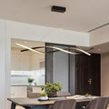 Arisha Suspension Linéaire Simple, Aluminium/Gel de silice, Noir/Gris, Chambre - Neutralighting
