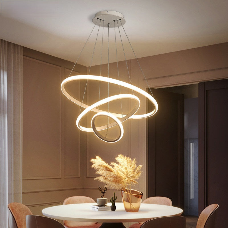 Zin Suspension Anneau Moderne Noir/Blanc/Doré. Salon - Neutralighting