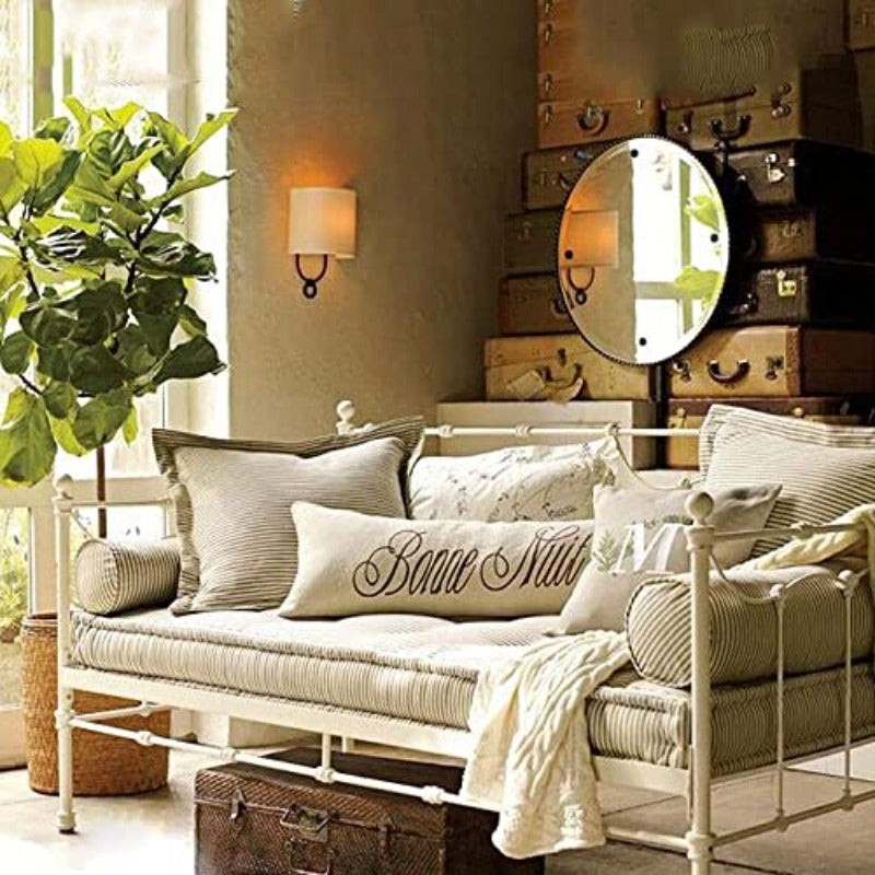 Silva Moderne Cylindrique Métal Tissu Intérieur Applique Murale Chambre à Coucher - Neutralighting