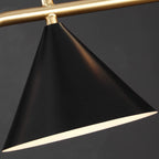 Ray Moderne LED Suspension Noir/Or Verre Salon/Chambre à Coucher - Neutralighting