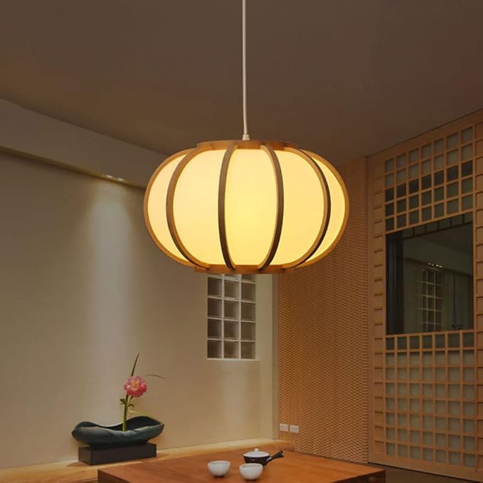 Lampe Japonaise Suspension Hector Échappée en Bambou - Une Présence Naturelle Apaisante