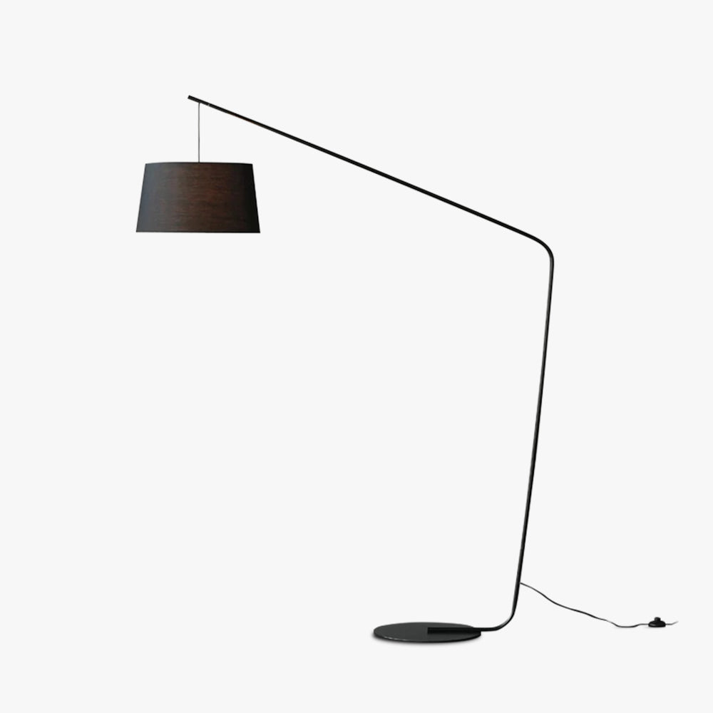 Mira Lampadaire Dôme Moderne, Métal/Tissu, Noir, Salon - Neutralighting