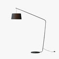 Mira Lampadaire Dôme Moderne, Métal/Tissu, Noir, Salon - Neutralighting