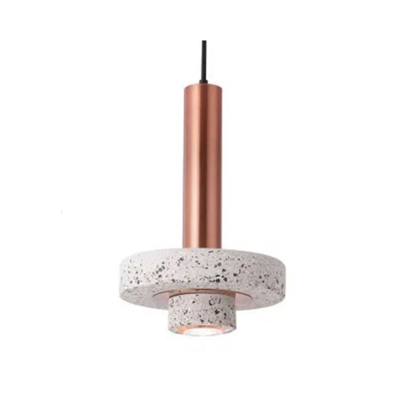 Aelith Suspension Cylindre Moderne Métal/Pierre Salle à Manger - Neutralighting