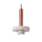 Aelith Suspension Cylindre Moderne Métal/Pierre Salle à Manger - Neutralighting