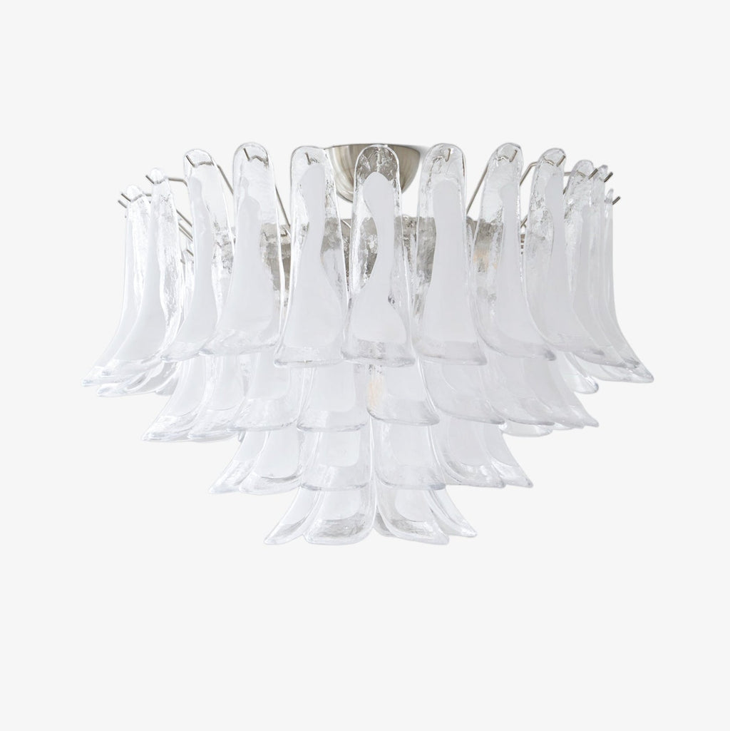Aurora Plafonnier Transparent Verre Vague Superposé Élégant - Neutralighting