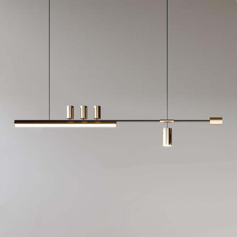 Ray Suspension Linéaire Moderne, Métal, Doré, Salon - Neutralighting