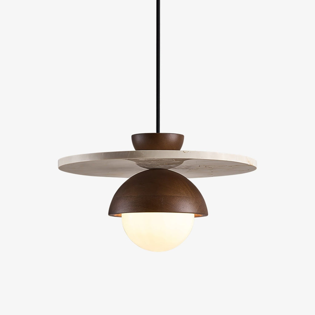 Vera Travertin Verre Pendentif Lumière Design - Neutralighting