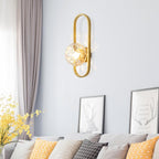 Valentina Applique Murale Globe Led Moderne, Métal, Or/Noir, Chambre - Neutralighting