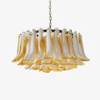 Aurora Chandelier Ambre Verre Murano Pétale Élégant - Neutralighting
