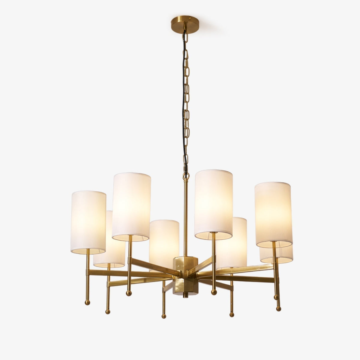 Ulcarisra Chandelier en Tissu Vintage en Laiton - Neutralighting