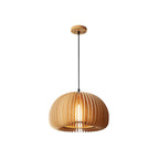 Muto Suspension Citrouille Rustique, Bois/Metal, Bois, Salon - Neutralighting