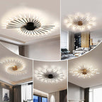 Wesley Plafonnier Fireworks Design Artistique Noir/Doré - Neutralighting
