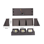 Ray Applique Murale Linéaire Moderne Simple, Métal, LED, Noir, Jardin - Neutralighting