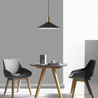 Arisha Suspension Moderne LED Acrylique/Métal, Noir/Blanc/Or, Salon - Neutralighting