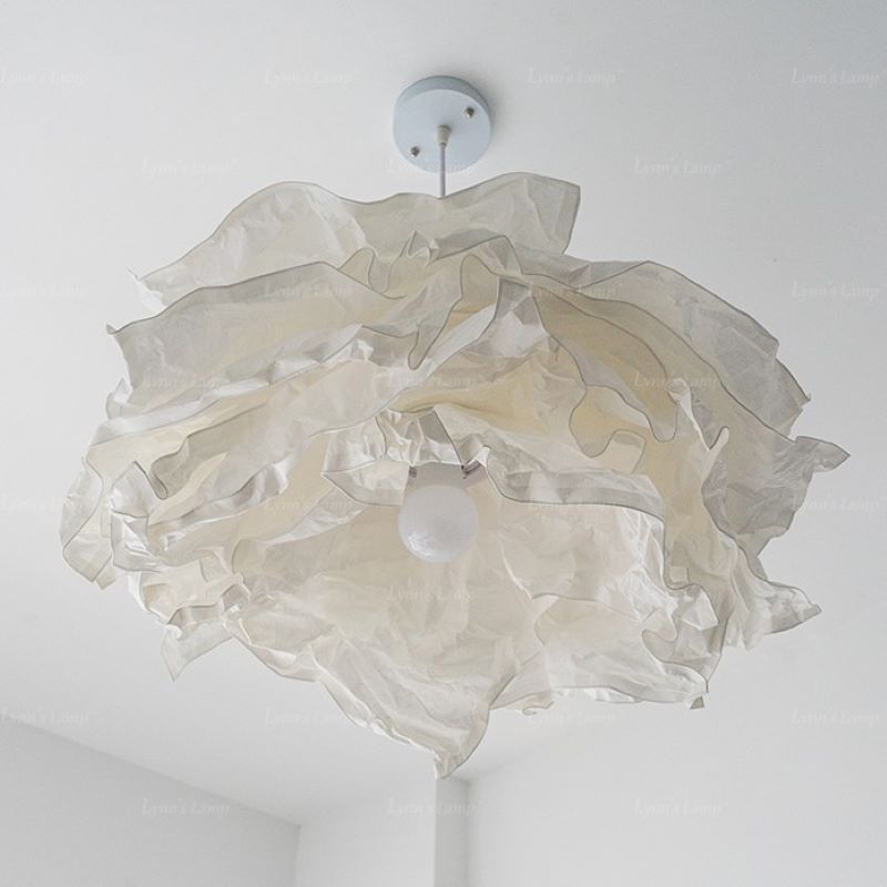 Ritta Wabi-sabi Nuage Métal Papier LED Suspension Étude Chambre à Coucher - Neutralighting
