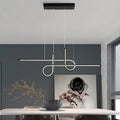 Arisha Suspension Linéaire Moderne, Métal, Noir/Or, Salle à Manger - Neutralighting