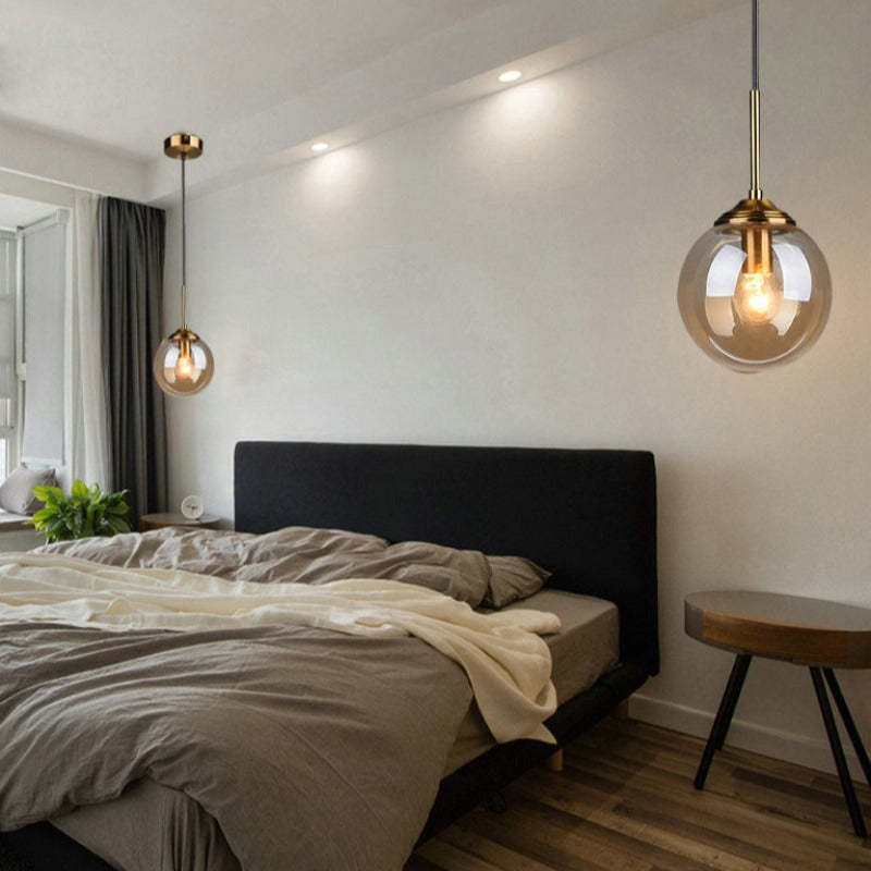 Narell Luminaires Suspension Verre Transparent Ambre - Neutralighting