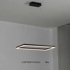 Arisha Suspension Rectangulaire Nordique, Métal/Acrylique, Noir, Chambre à Coucher/Salon - Neutralighting