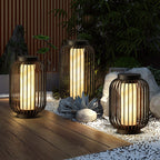 Ray Lampadaire Solaire Cylindre Moderne, Métal, Noir, Allée - Neutralighting