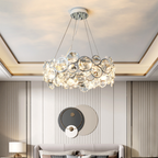 Kristy Lustre LED Moderne Rond Cristal Métal Salon - Neutralighting