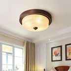 Silva Plafonnier Vintage Rond Verre Chambre à Coucher - Neutralighting